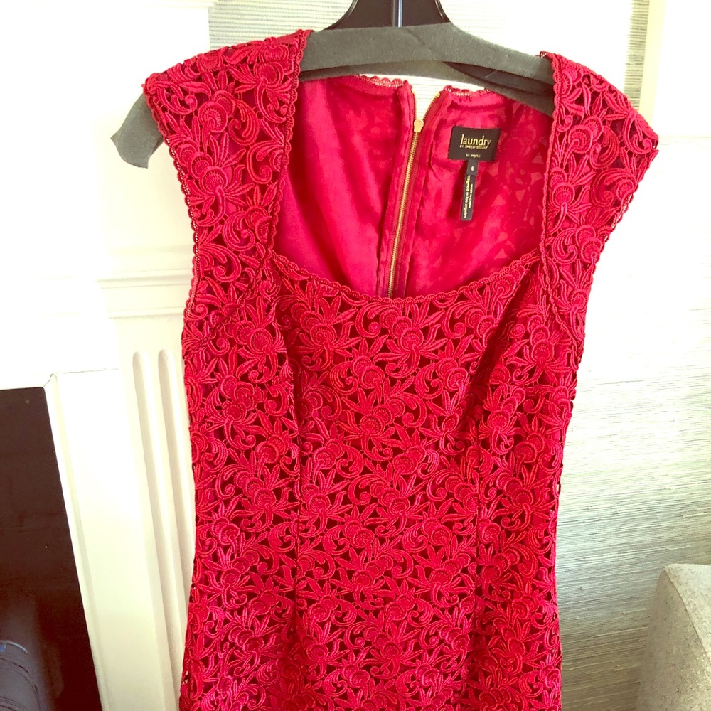 Laundry by Shelli Segal Red Lace Dress